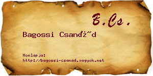 Bagossi Csanád névjegykártya
